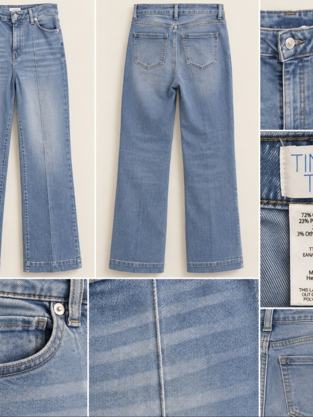 Time and Tru Light Blue Wide-Leg Jeans